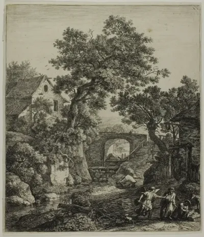 Landscape with Zipphorah and her Son, from Six Landscape Subjects from the Old Testament