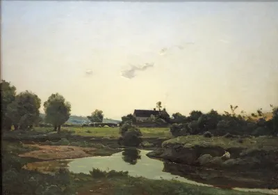 Landschaft mit Angler