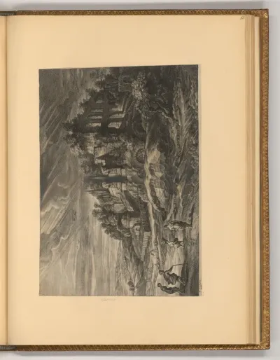 Landschaft mit antiken Ruinen
