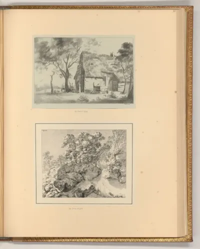 Landschaft mit Bauernhaus; Felsige Landschaft