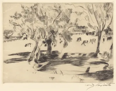 Landschaft mit Kühen (Landscape with Cows)