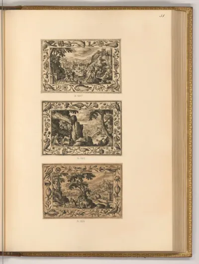 Landschaften mit Jagden und Szenen aus dem Alten und Neuen Testament