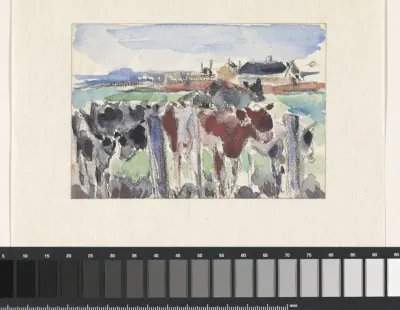 Landschap aan de Schinkel met koeien op de voorgrond
