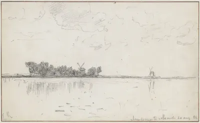 Landschap aan het meer van Abcoude