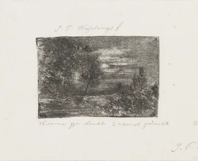 Landschap bij maanlicht