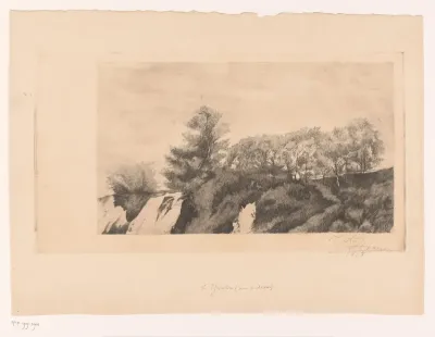 Landschap bij Yvoir aan de oever van de Maas