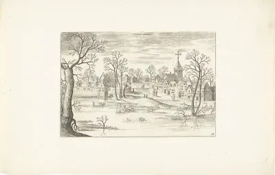 Landschap een vijver