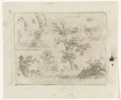 Landschap en figuurstudies