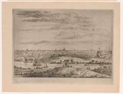 Landschap in de buurt van Haarlem