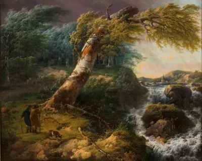 Landschap in de storm