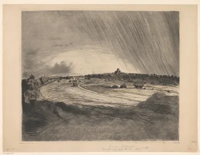 Landschap in een storm