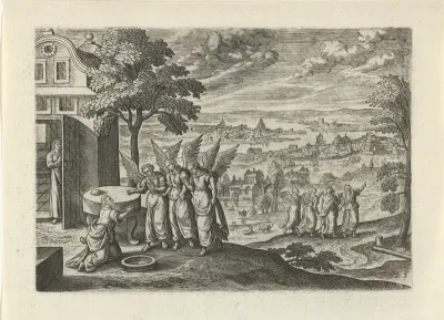 Landschap met Abraham en de drie engelen