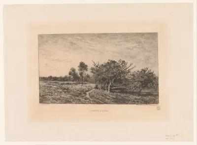 Landschap met appelbomen