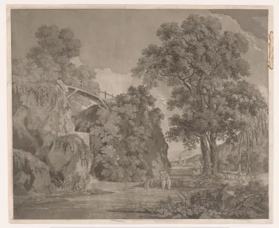 Landschap met baadsters