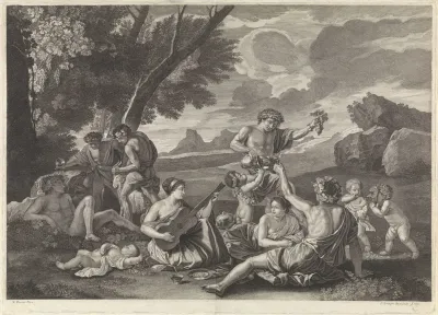 Landschap met bacchanten
