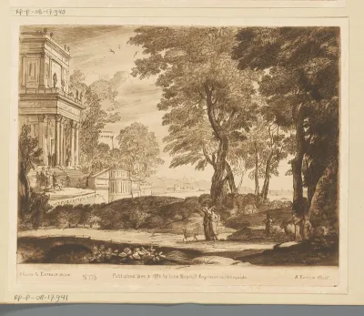 Landschap met Bacchus bij het paleis van de dode Staphylus