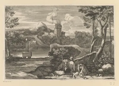 Landschap met Barmhartige Samaritaan