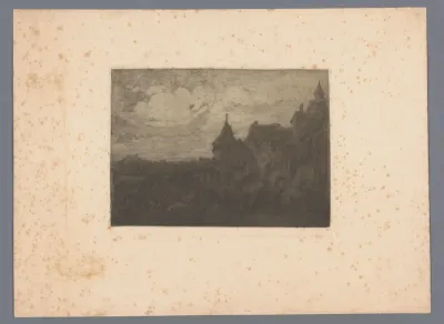 Landschap met bebouwing