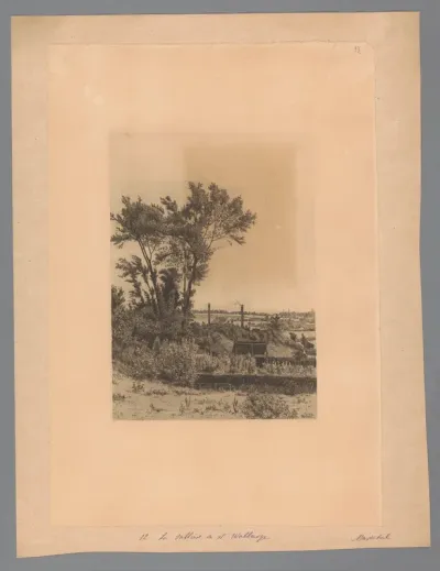 Landschap met bebouwing omstreken Sint-Walburg