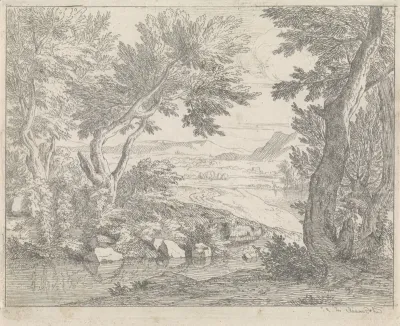 Landschap met beek