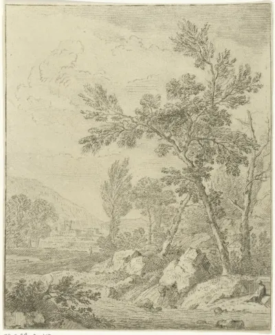Landschap met beek