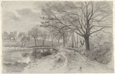 Landschap met beek