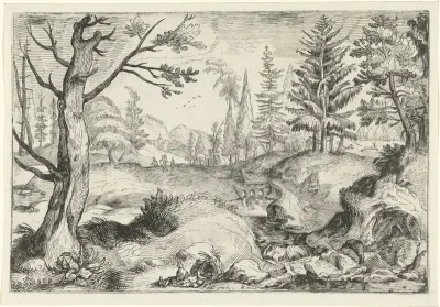 Landschap met beekje