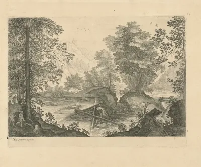 Landschap met bergstroom