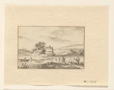 Landschap met boerderij