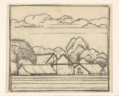 Landschap met boerderij
