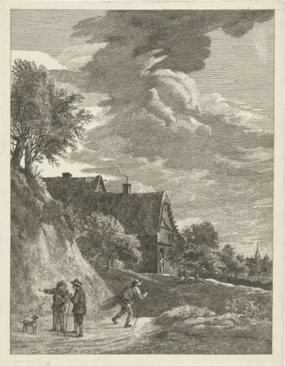 Landschap met boerderij