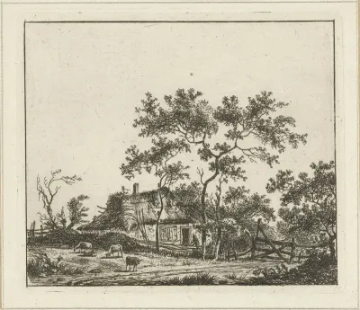 Landschap met boerderij