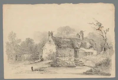Landschap met boerderij