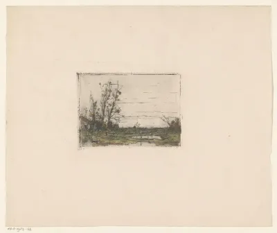 Landschap met boerderij