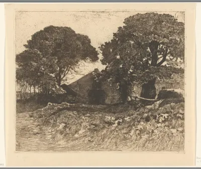 Landschap met boerderij