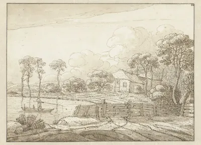 Landschap met boerderij