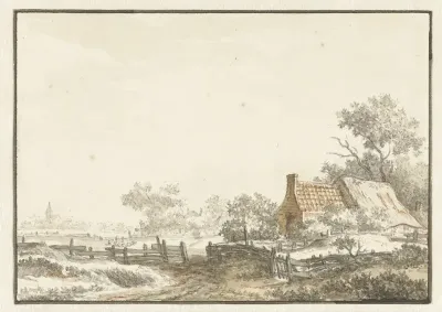 Landschap met boerderij