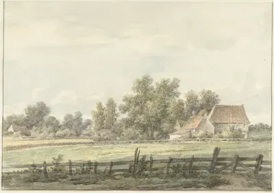 Landschap met boerderij
