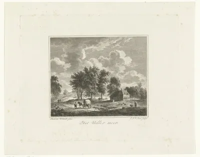 Landschap met boerderij bij het Uddelermeer