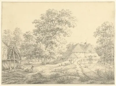 Landschap met boerderijen