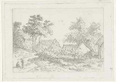 Landschap met boerderijen