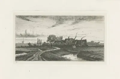 Landschap met boerderijen