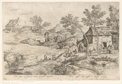 Landschap met boerderijen