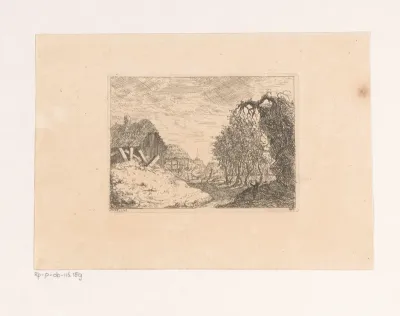 Landschap met boerendorp