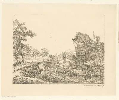 Landschap met boerenhoeve