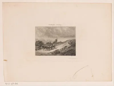 Landschap met boerenkar en molen