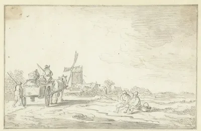 Landschap met boerenkar