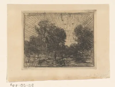Landschap met bomen