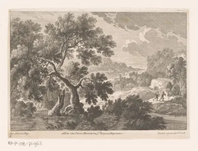 Landschap met bomen bij water