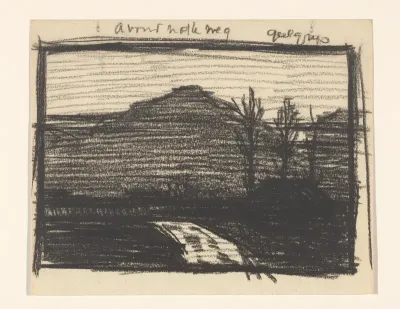Landschap met bomen en weg